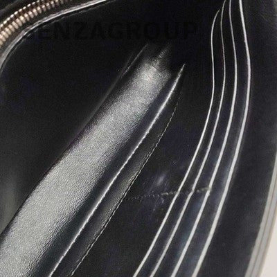 Balenciaga Everyday Leather Black Silver Crossbody Shoulder Bag Women