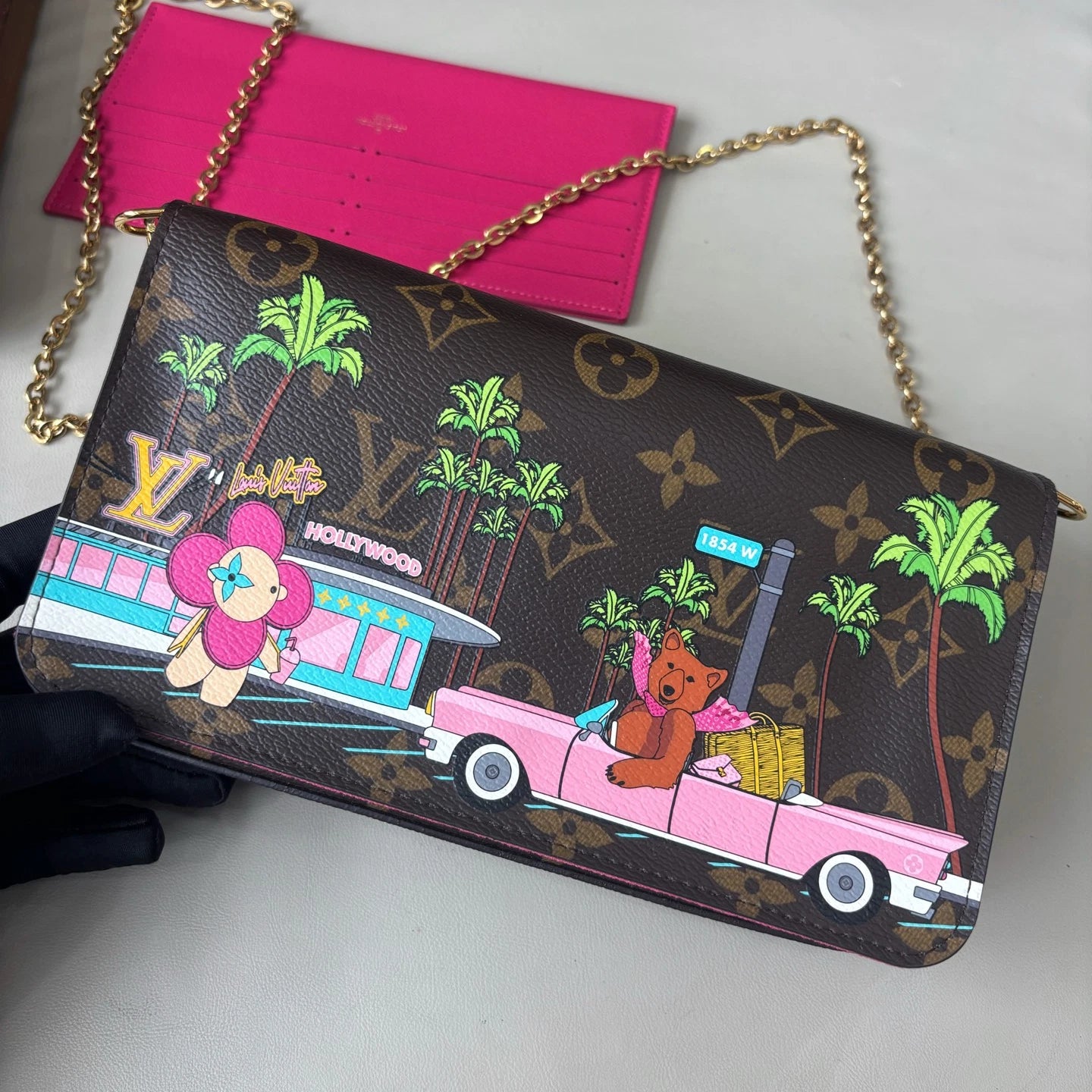 Excellent Louis Vuitton Hollywood XMAS Pochette Felicie Monogram Shoulder Bag