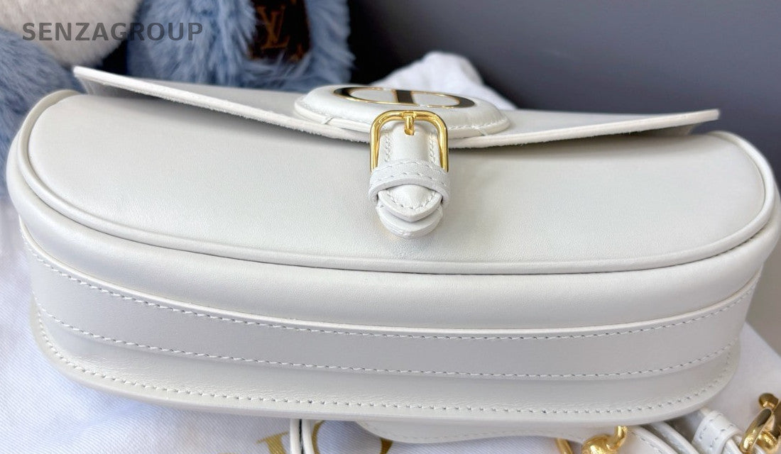 Christian Dior Bobby Shoulder Crossbody Bag White Women Almost Brand New