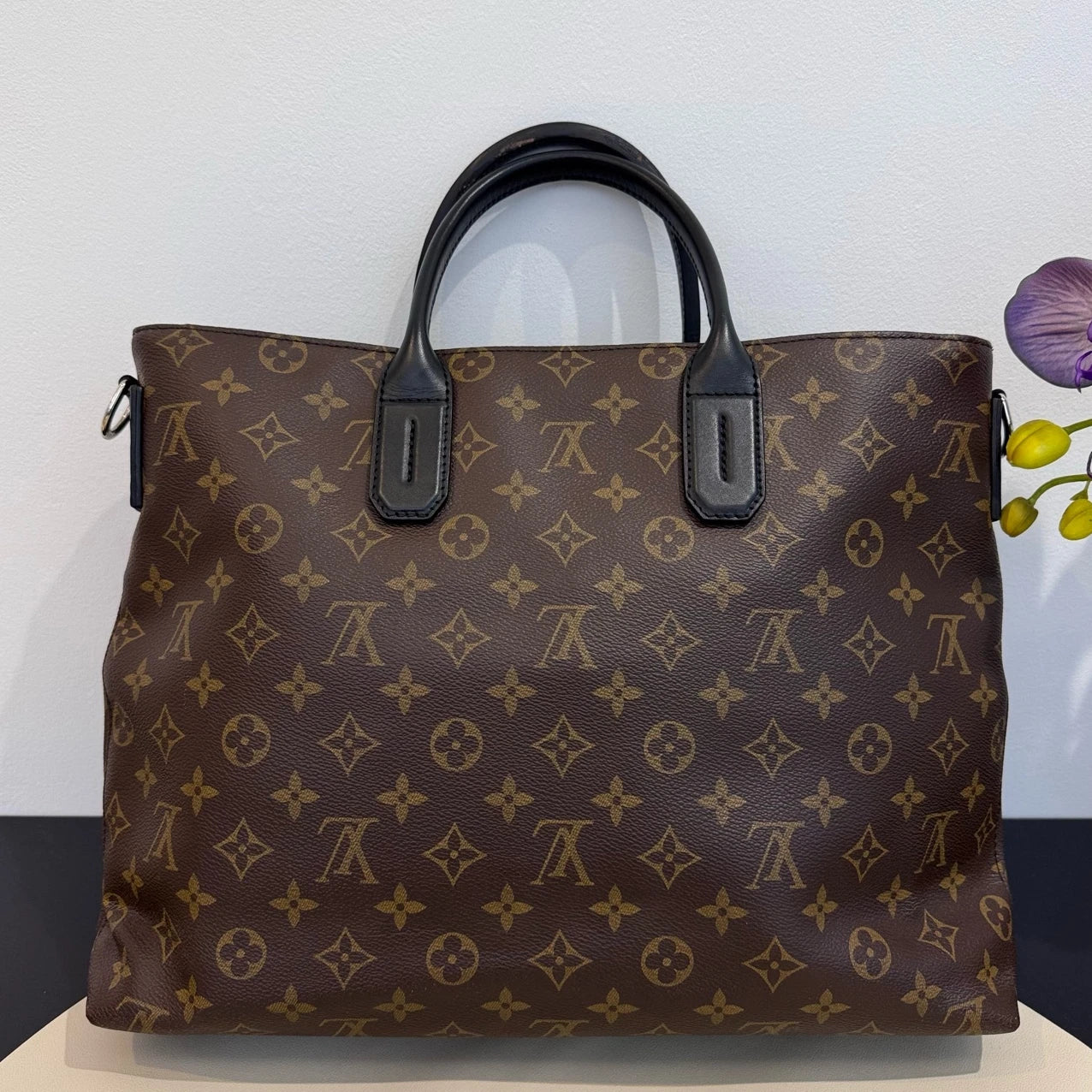 Louis Vuitton Monogram Brown Briefcase Handbag Crossbody Bag For Unisex