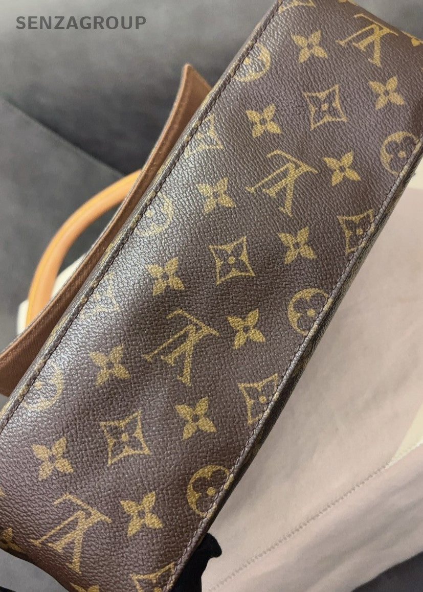 Louis Vuitton looping Monogram PM Top Handle Bag Brown Orange Women Classic