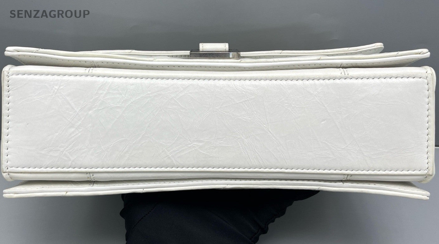 Balenciaga crush PM Shoulder Crossbody Bag White Women