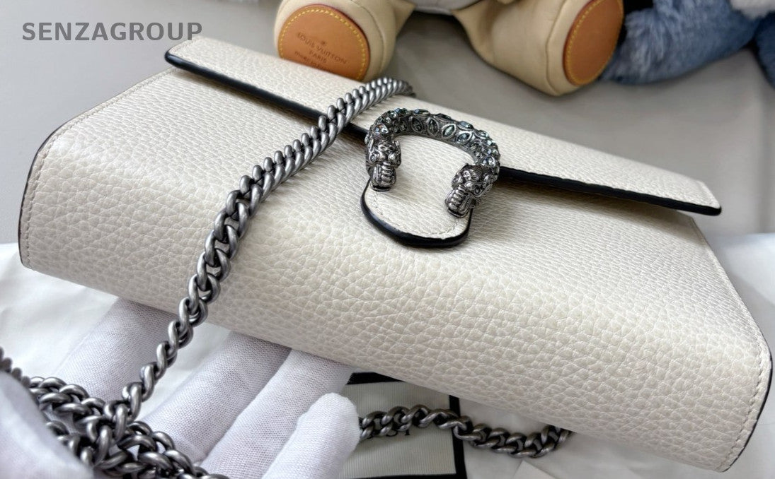 Gucci Dionysus Wallet On Chain Shoulder Crossbody Bag White Almost Brand New