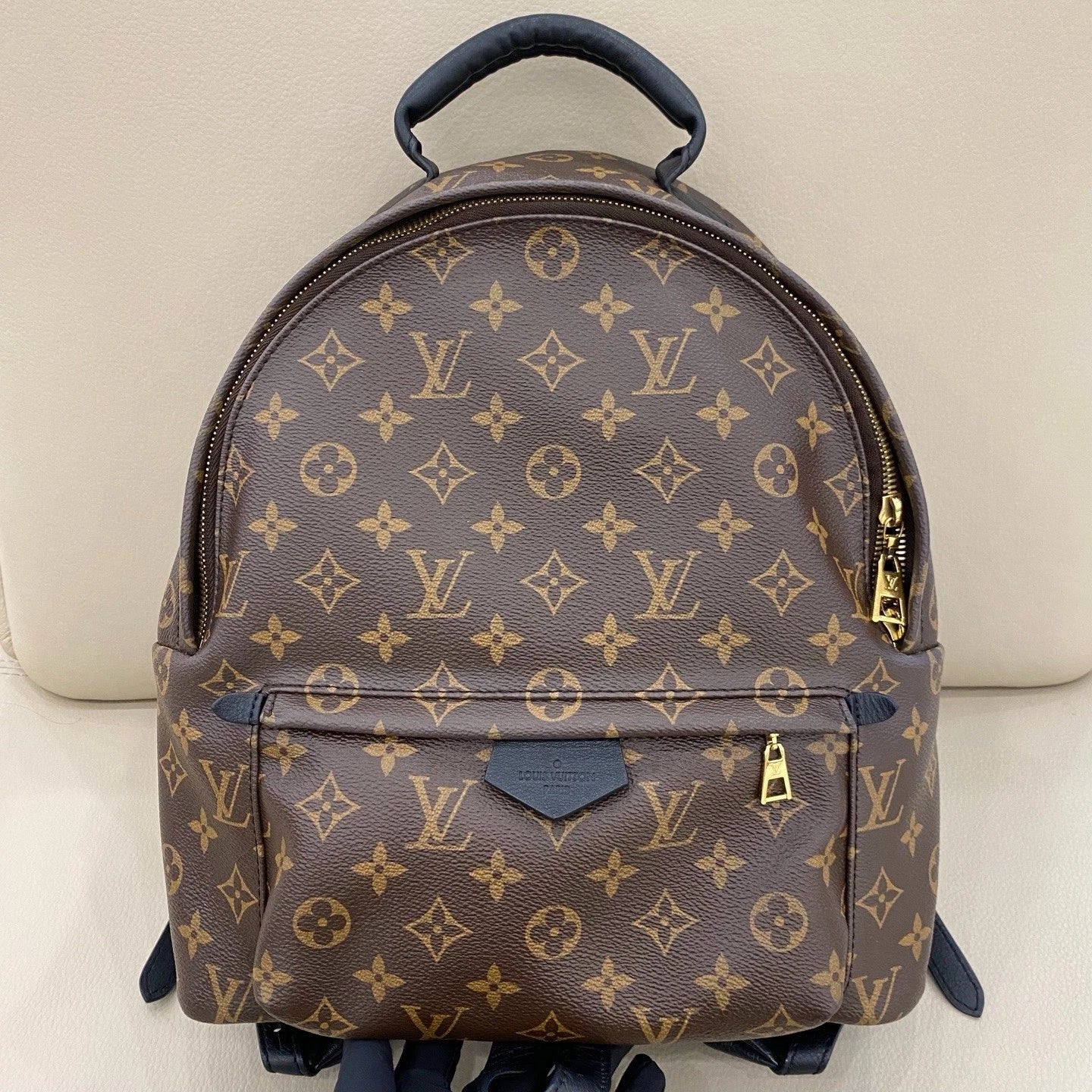 Louis Vuitton Palm Springs Monogram Brown Gold Backpack Excellent