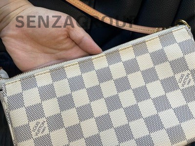 Louis Vuitton Damier Azur Shoulder Bag Gold Hardware Classic Women