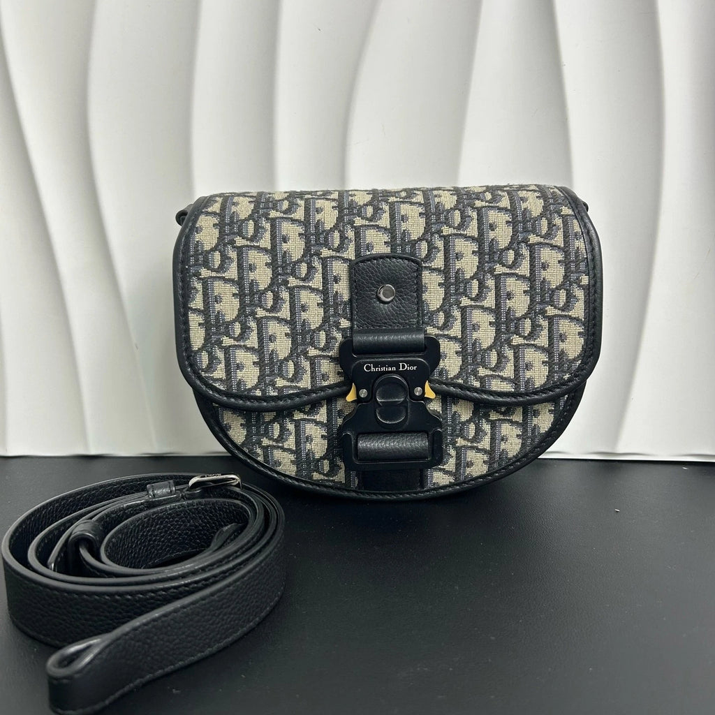Dior Saddle Monogram Canvas Shoulder Bag Excellent