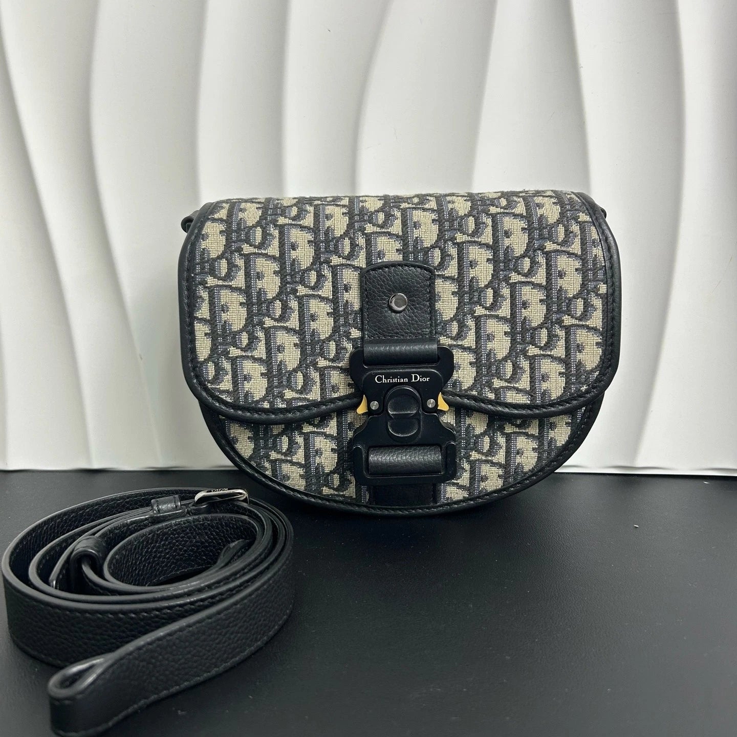 Dior Saddle Monogram Canvas Shoulder Bag Excellent