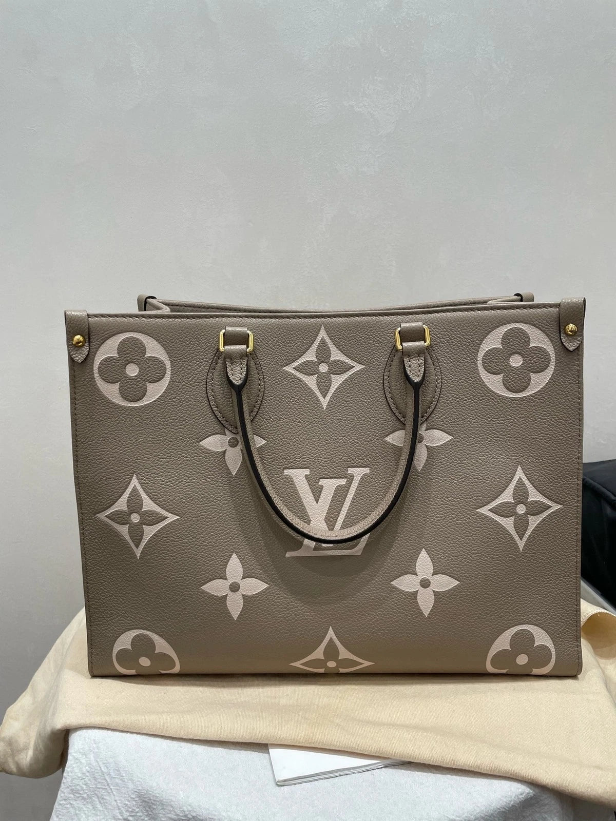 Louis Vuitton OnTheGo Medium Gray Tote Bag For Women