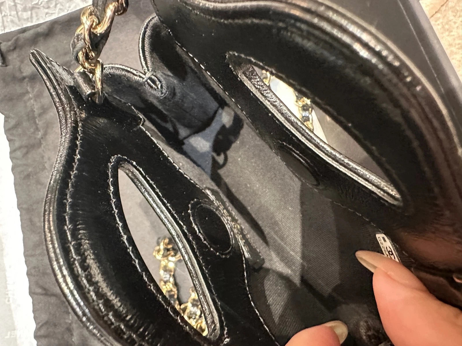 CHANEL 31Bag Nano Mini Black Gold Lambskin Tote For Women