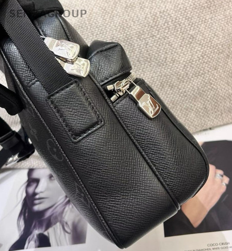 Louis Vuitton Monogram 2Way Crossbody Shoulder Bag Black Silver Unisex Adults