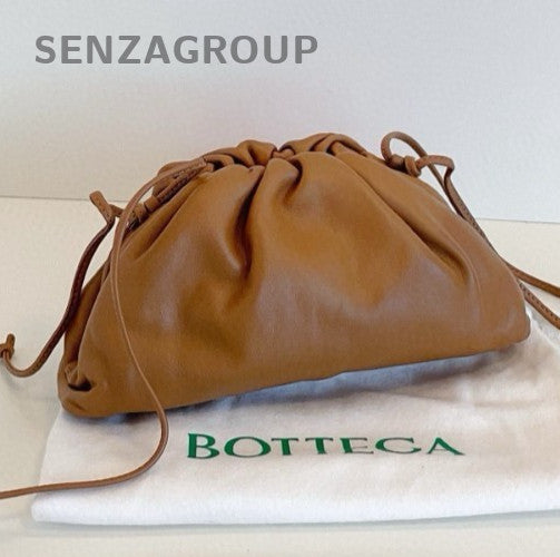 Bottega Veneta Mini Pouch Calfskin Leather Crossbody Brown Women Classic
