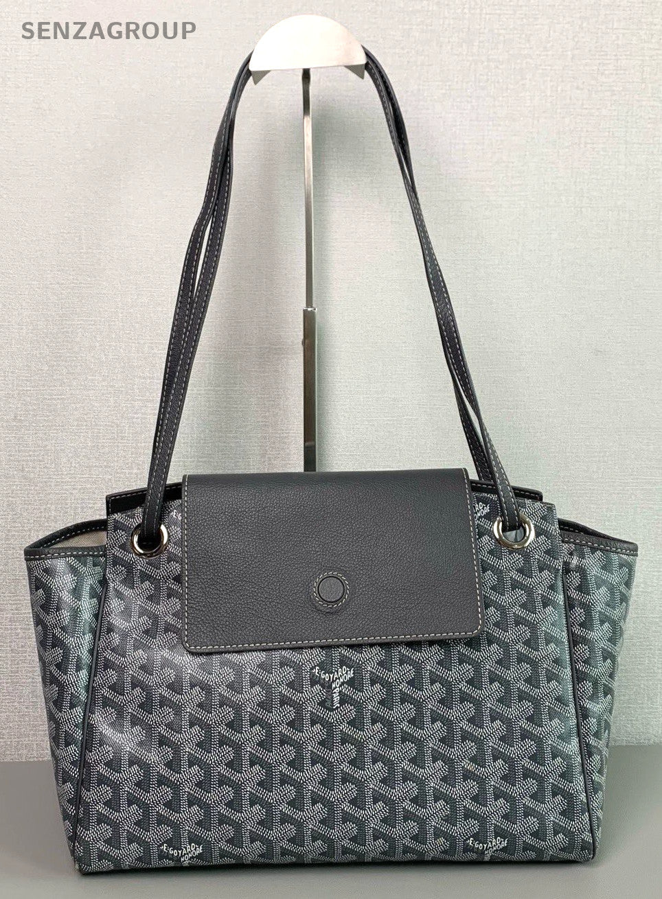 Goyard Rouette Tote Monogram Shoulder Handbag Flip-top style Women Gray