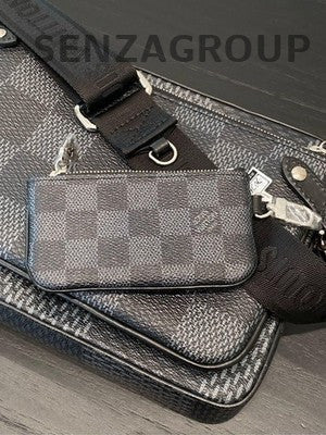 Louis Vuitton Trio Monogram Canvas Men's Zipper Crossbody Bag