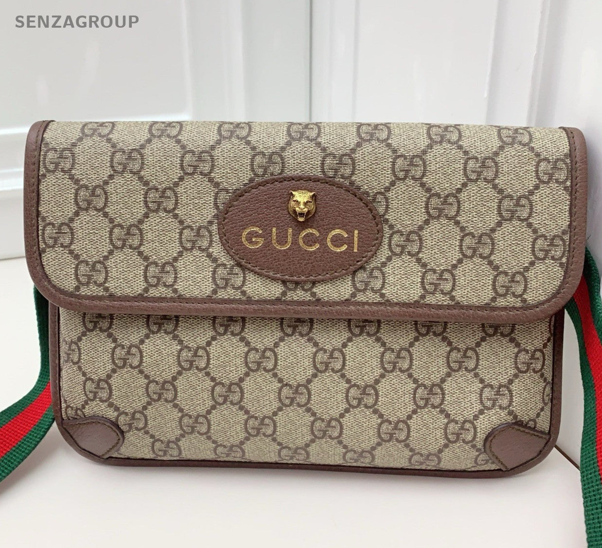 Gucci Neo Vintage Ophidia Shoulder Bag Crossbody Beige Gold Unisex Adults