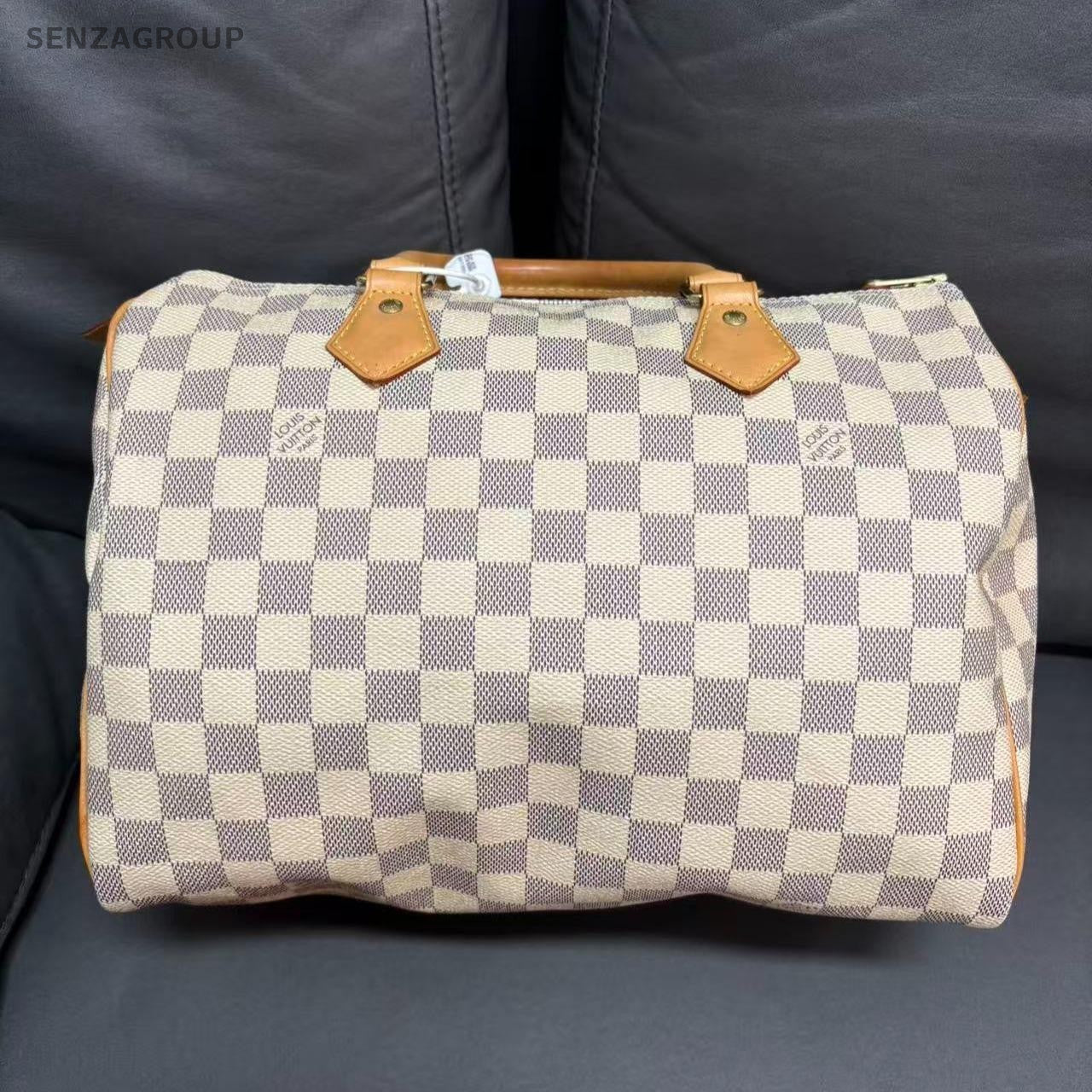 SJ0001 Louis Vuitton Speedy 30 white damier
