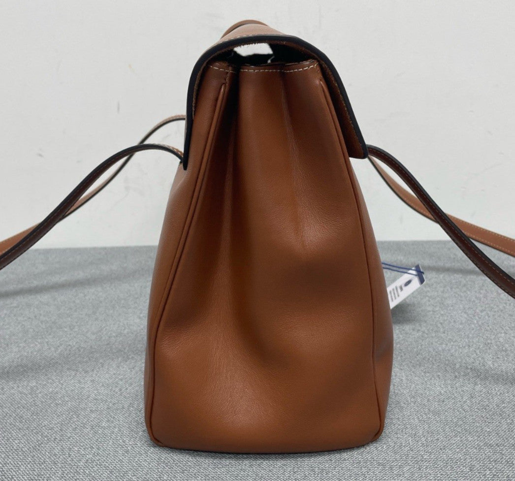 Celine Soft16 MM Shoulder Bag Brown Gold Used Women Classic