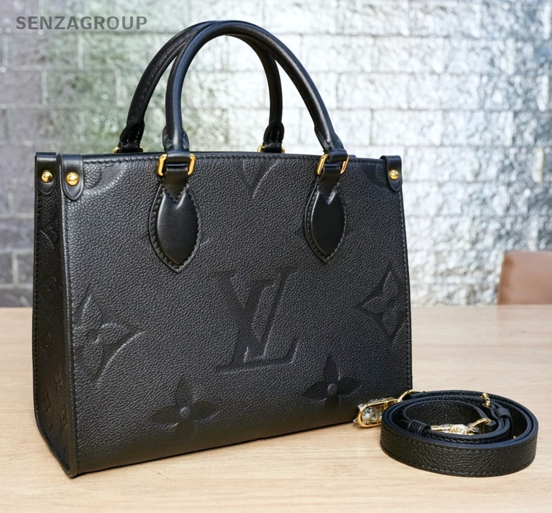 LOUIS VUITTON black Monogram Empriente ON THE GO PM CHIP VERSION