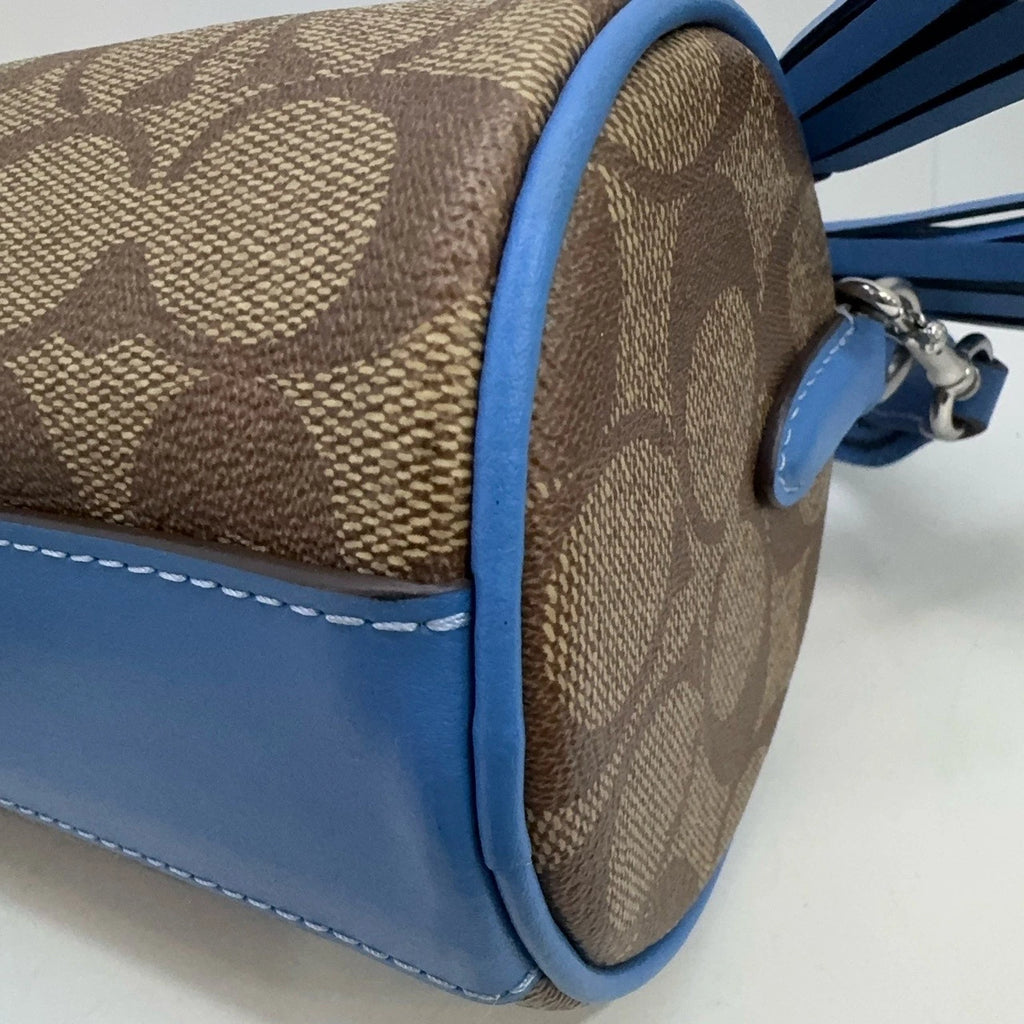 Coach Lacey 19 PVC Logo Printed Boston Crossbody Handbag For Women