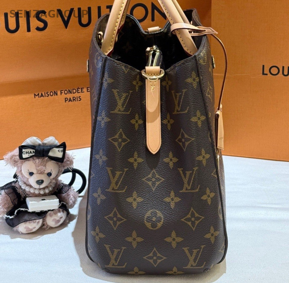 Louis Vuitton Montaigne BB Monogram Top Handle Bag Shoulder Bag Brown Gold Women