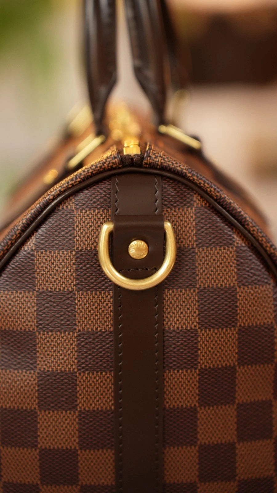 Louis Vuitton Speedy25 Damier Brown Shoulder Bag Top Handle Bag Excellent