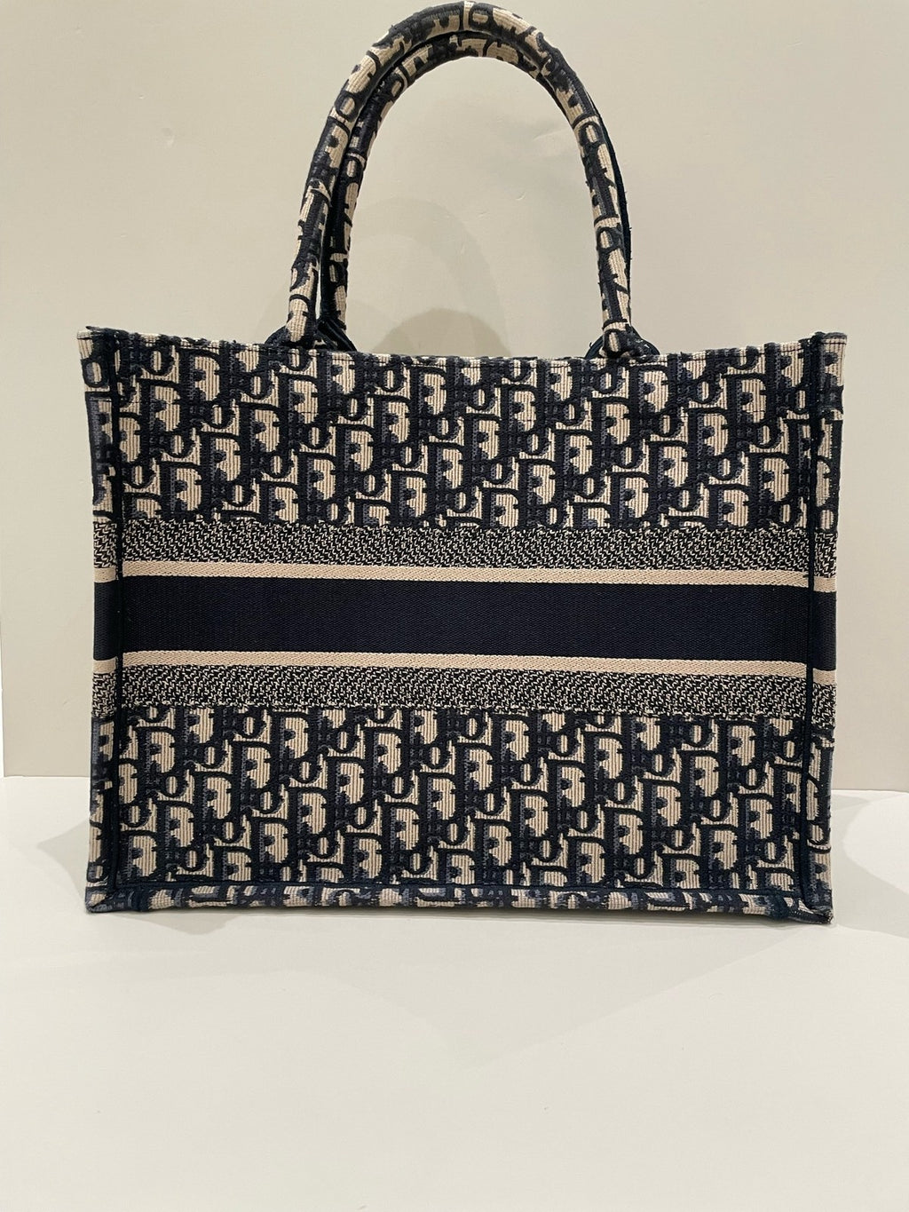 Dior Oblique Tote Bag Blue Classic Women's Handbag