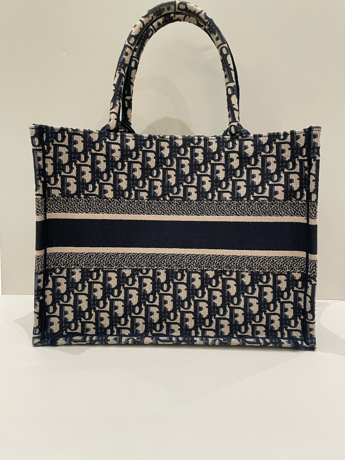 Dior Oblique Tote Bag Blue Classic Women's Handbag