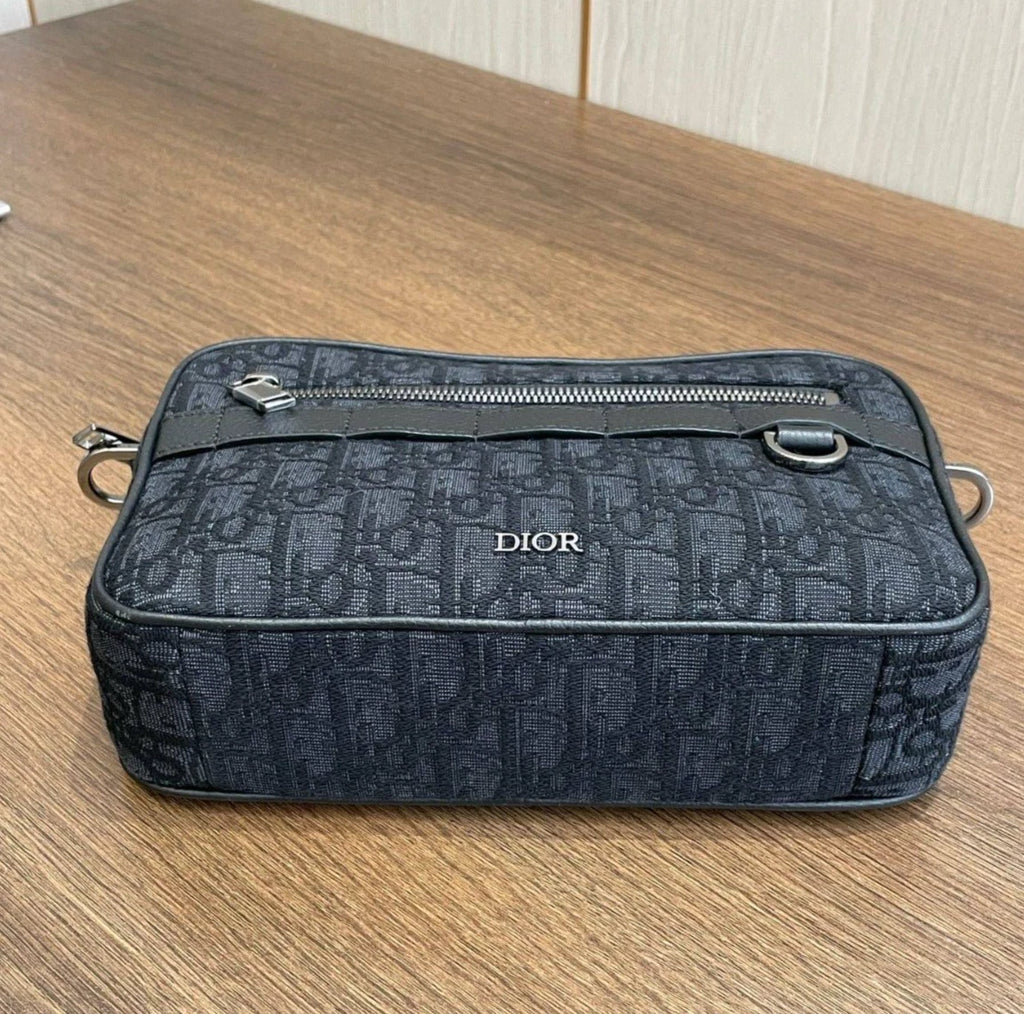 Christian Dior Safari Message Bag Shoulder Bag Black Unisex