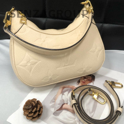 Louis Vuitton White Gold Shoulder Crossbody Bag Classic Women Fashion