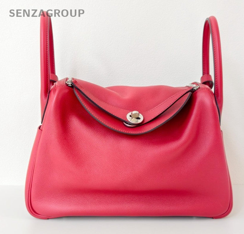 Hermes Lindy30 Shoulder Bag Red Used Women Classic Designer