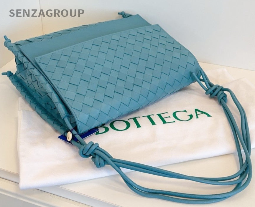 Bottega Veneta Weaving Shoulder bag Macaron blue Crossbody Almost Brand NEW