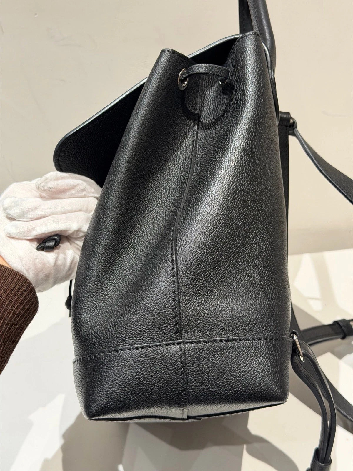 Louis Vuitton Lock Me Backpack Black Silver Unisex Adults Classic