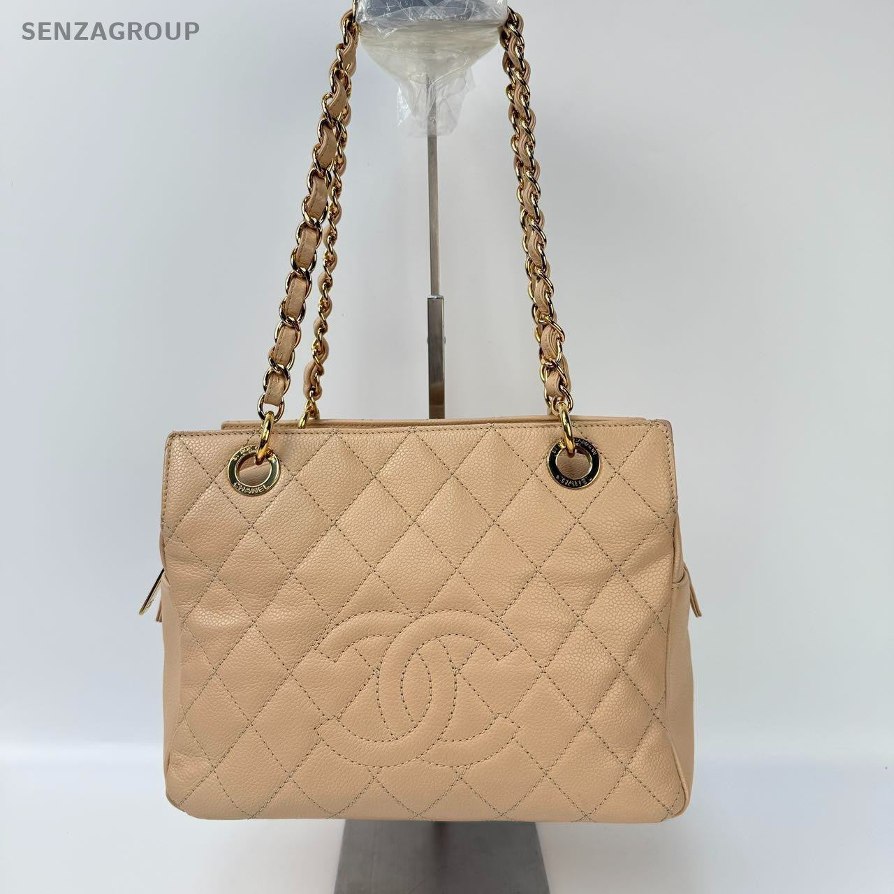 SJ0001 CHANEL PTT beige color leather