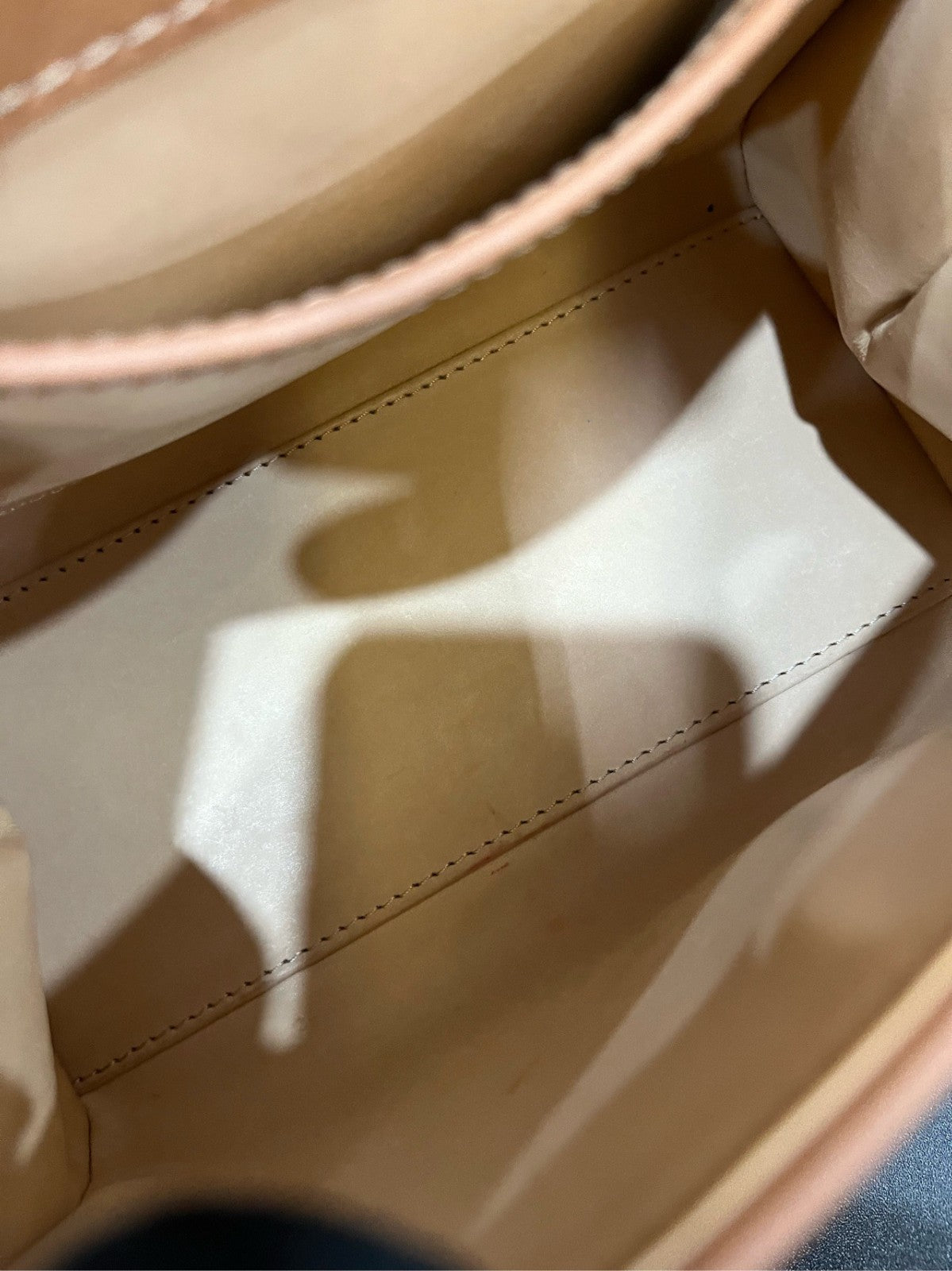 Delvaux brilliant mini caramel color Top Handle 2WAY Shoulder Handbag Women