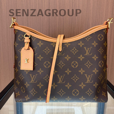 Louis Vuitton Carryall PM Monogram Shoulder Bag Brown Gold Classic Women