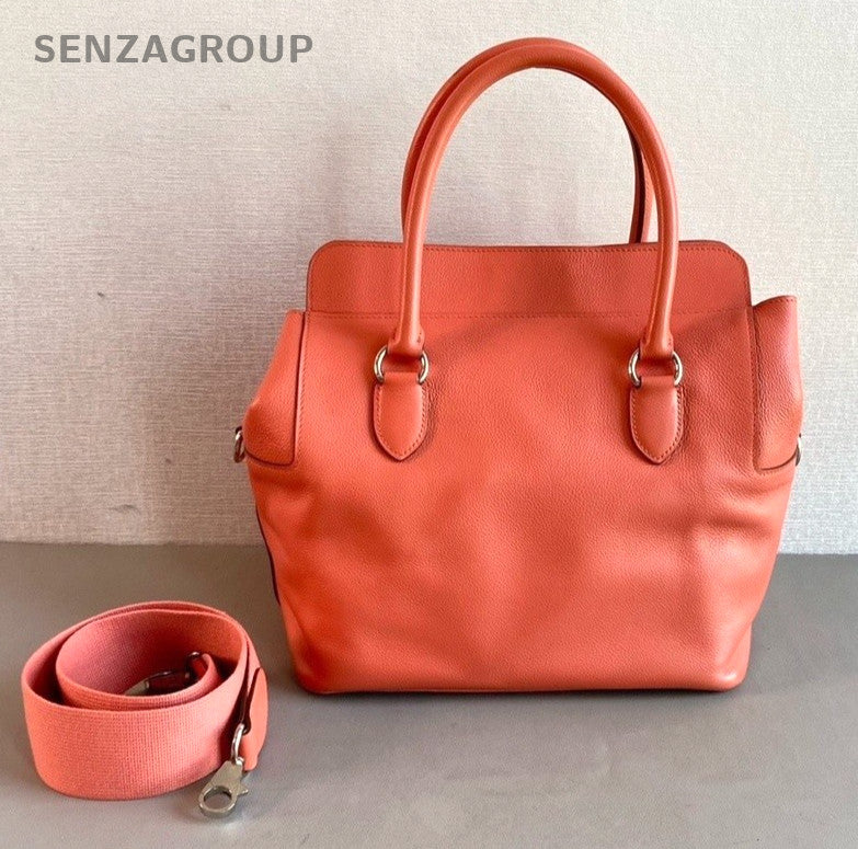 Hermès Toolbox 26 Top Handle Shoulder Crossbody Bag Orange Women