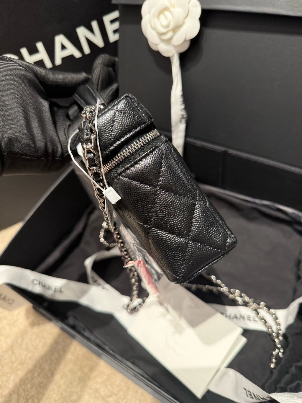 New CHANEL Calfskin Star Lunch Box Bag For Women