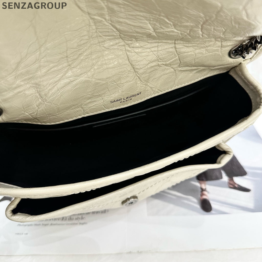 Saint Laurent Niki Baby Small Silver Chain Shoulder Crossbody Bag Classic