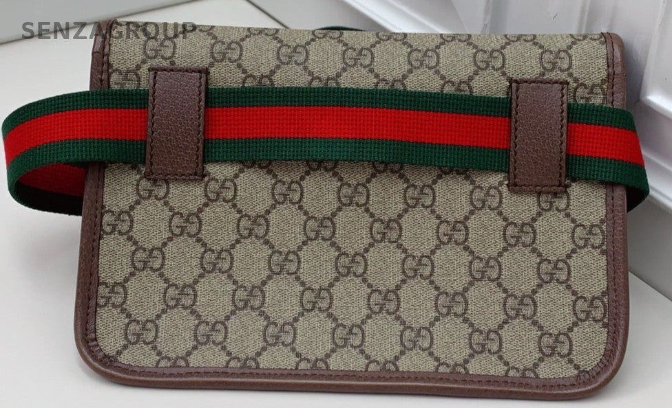 GUCCI Vintage Monogram Shoulder Bag Crossbody Brown Unisex Adults Classic
