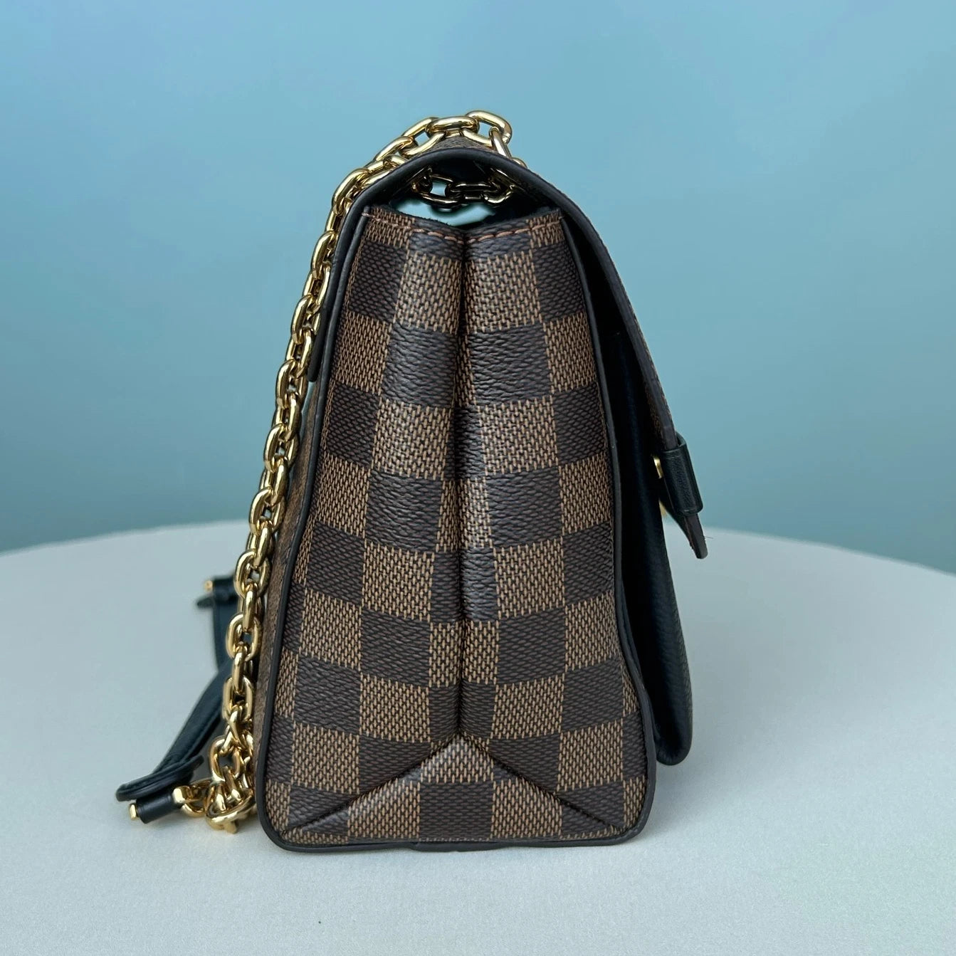 Louis Vuitton Vavin Chain Shoulder Crossbody Brown Black Gold Women Classic
