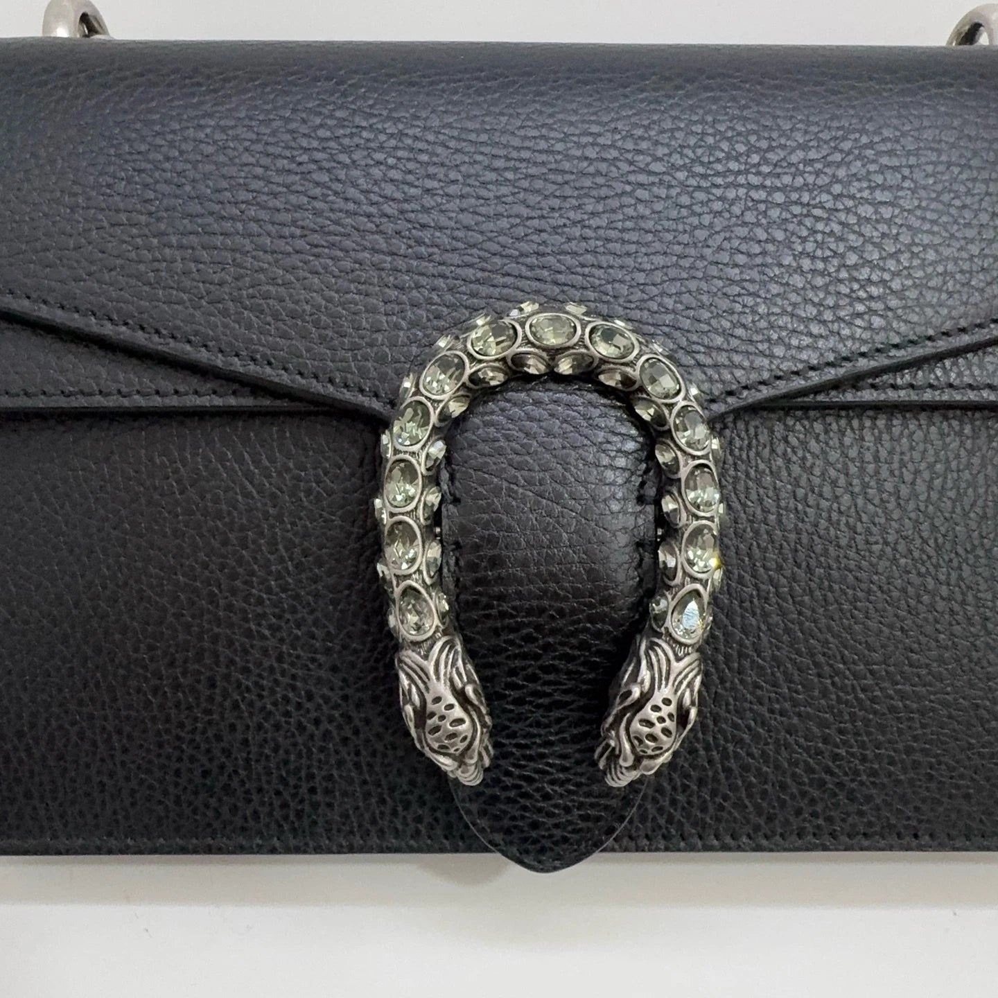 GUCCI Leather Dionysus Black Solid Shoulder Crossbody Bag For Women