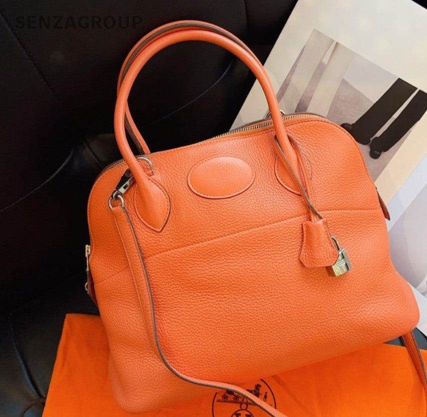 Hermes  Bolide31 Top Handle Handbag Shoulder Bag Women Orange