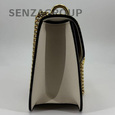 Gucci Sylvie Mini Chain Shoulder Bag in White Gold - Women's Fashion