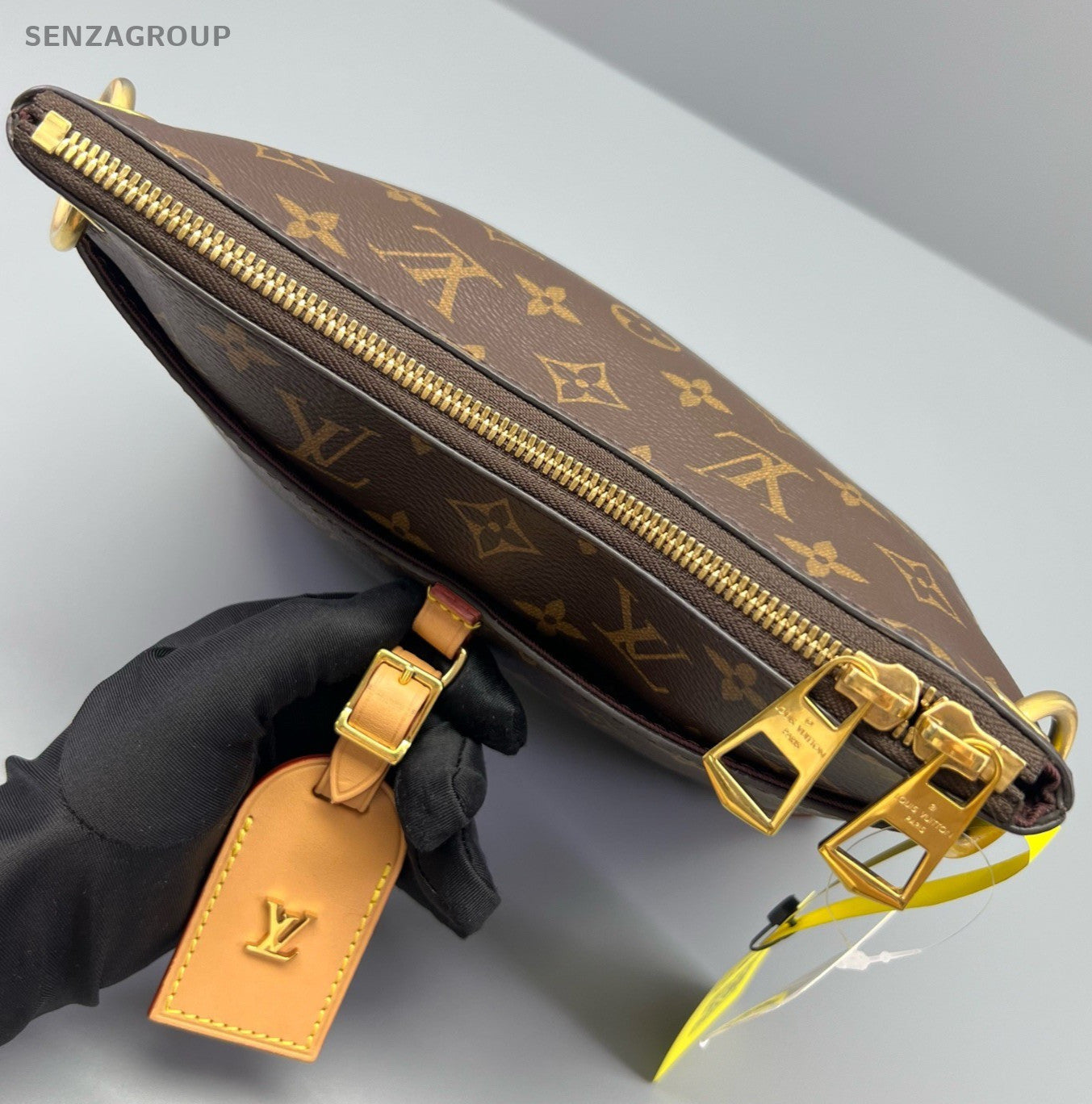 Louis Vuitton Odeon Monogram Shoulder Bag Brown Gold Women Classic