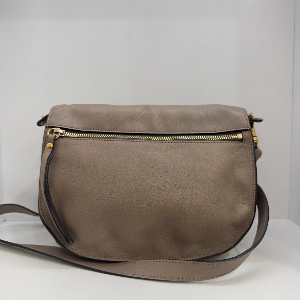 Chloe Leather Women Elephant Grey Shoulder Crossbody Bag