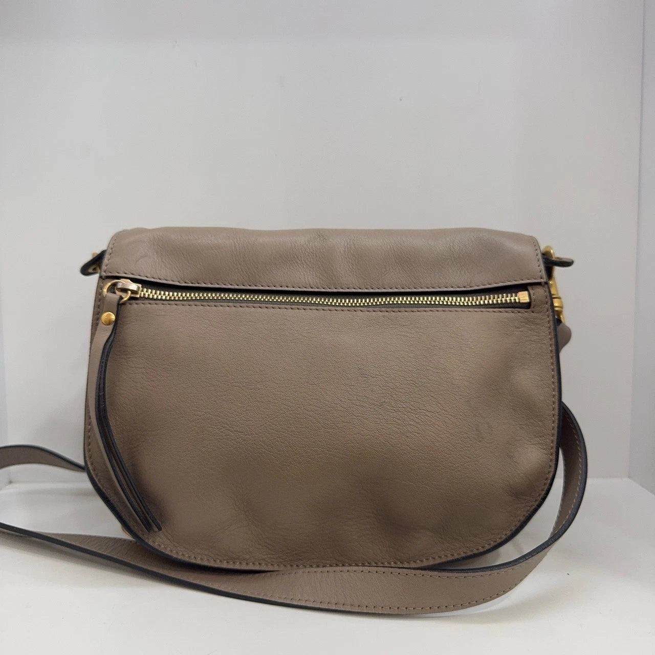 Chloe Leather Women Elephant Grey Shoulder Crossbody Bag