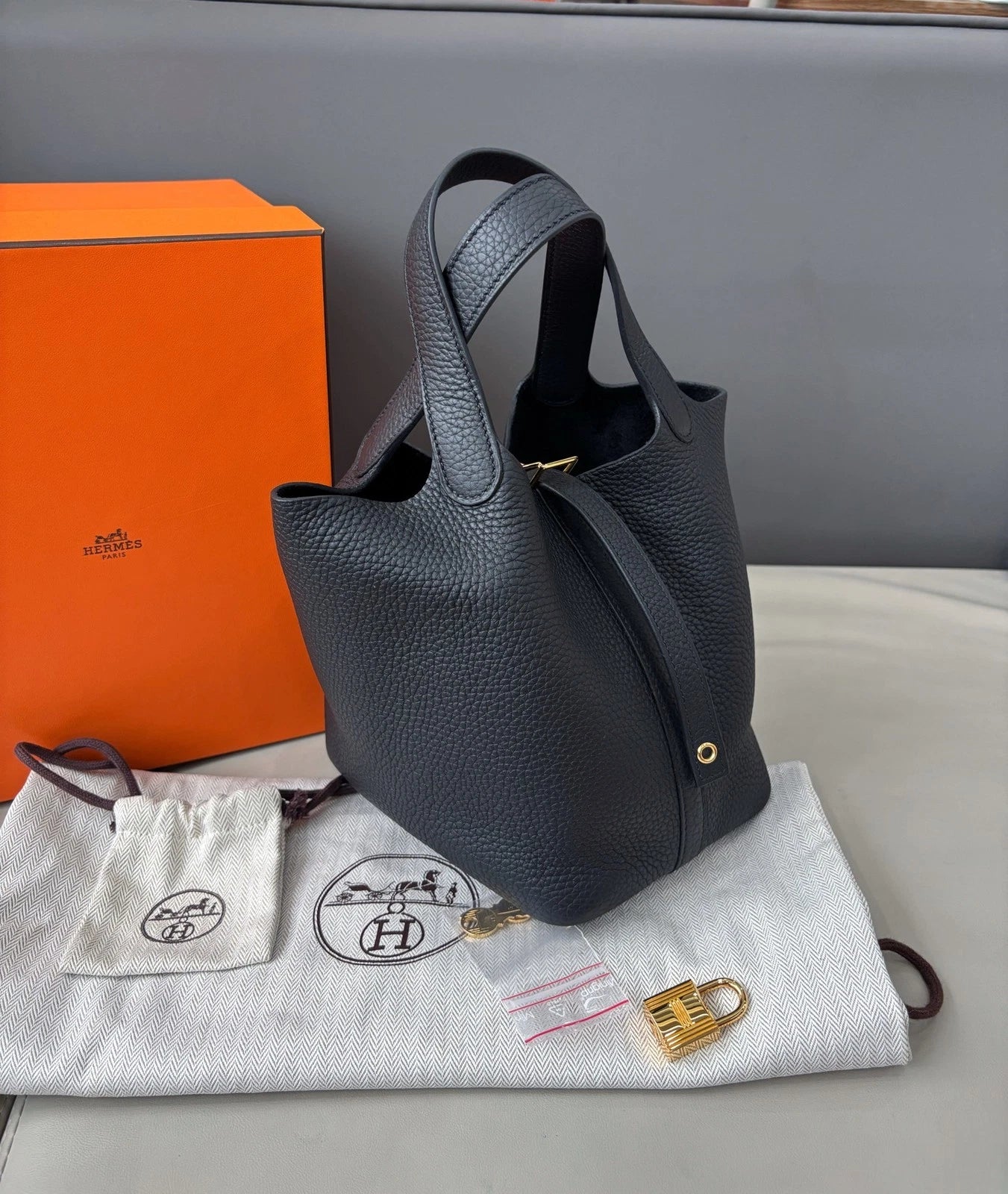 Hermès Picotin 18 Handbag Black Women Classic