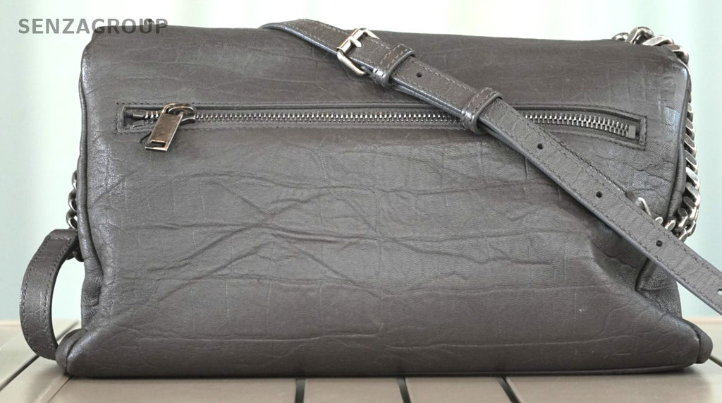 YSL Saint Laurent Hollywood Dark grey Calfskin Shoulder bag Crossbody