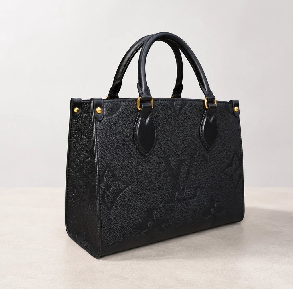 Louis Vuitton OnTheGo PM Monogram Empreinte Black Tote Bag Excellent