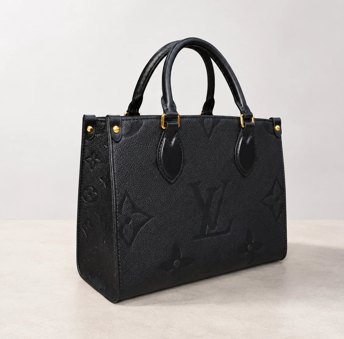 Louis Vuitton OnTheGo PM Monogram Empreinte Black Tote Bag Excellent