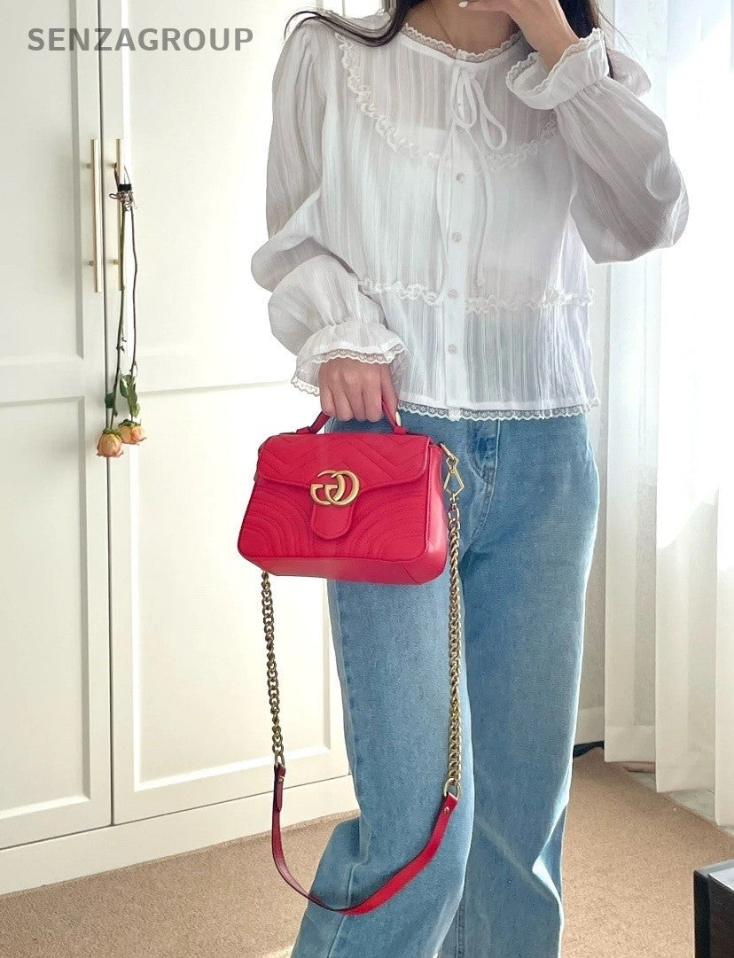 GUCCI Handbag Shoulder Crossbody bag Woman Marmont Red